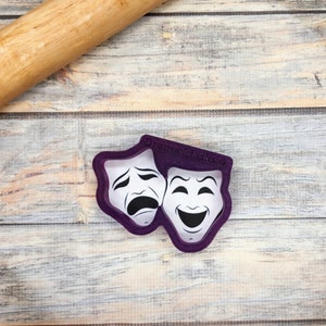 Drama Masks #2 Cookie Cutter and Fondant Cutter and Clay Cutter