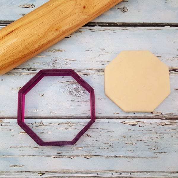Octagon or Stop Sign Cookie Cutter and Fondant Cutter and Clay Cutter