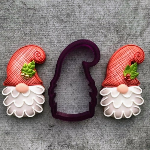 Gnome or Santa Cookie Cutter and Fondant Cutter and Clay Etsy