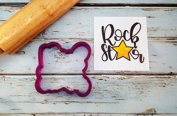 Tagliabiscotti In Latta Staedter – Scritta Rock 'N' Roll Lettering – 7-7,5 Cm – Per Pasta, Zucchero E Marzapane