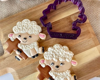Lamb with Cross Cookie Cutter and Fondant Cutter and Clay Cutter