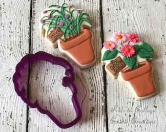 Potted Plant #2 Cookie Cutter and Fondant Cutter and Clay Cutter