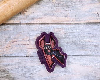 Cortador de galletas o cortador de fondant y cortador de arcilla con forma de murciélago n.° 2