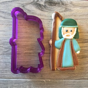 Shepherd with Nativity Scene Cookie Cutter and Fondant Cutter and Clay Cutter
