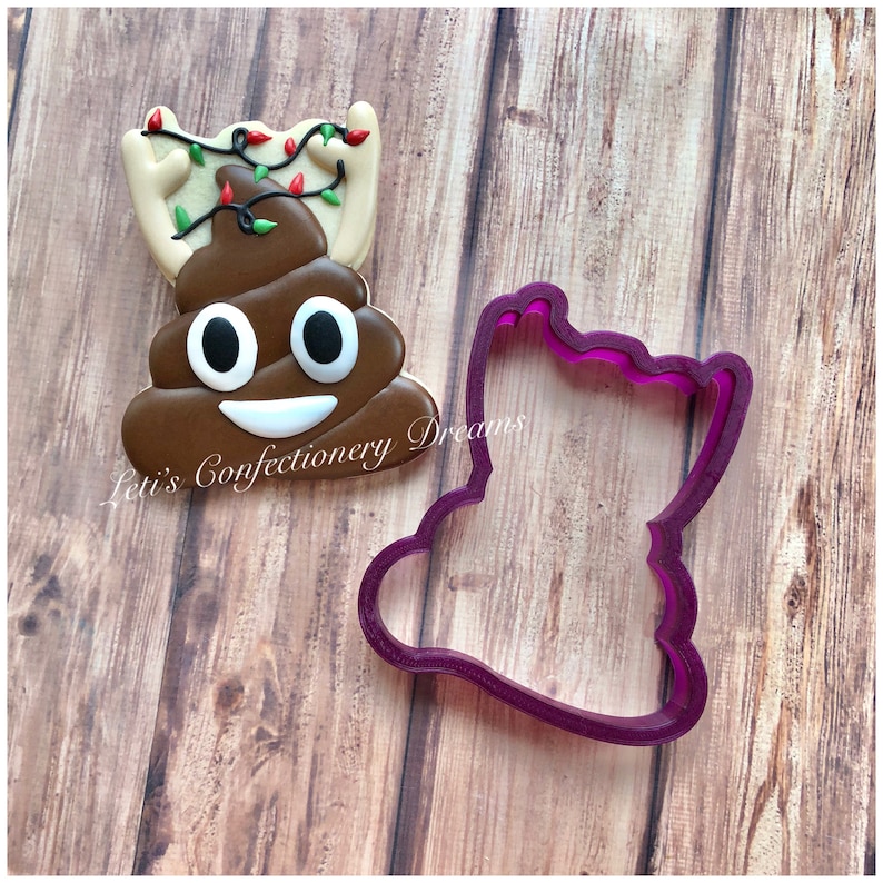 Reindeer Poop Emoji Cookie Cutter and Fondant Cutter and Clay Etsy