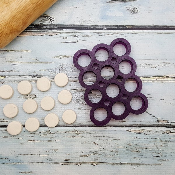 Multi-Mini 12 Circle Millimeters Cookie Cutter and Fondant Cutter and Clay Cutter