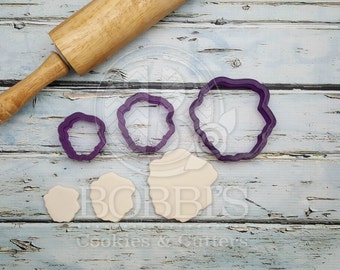 Cortador de galletas, cortador de fondant y cortador de arcilla Easy Peasy Rose (con paquete de plantilla opcional)