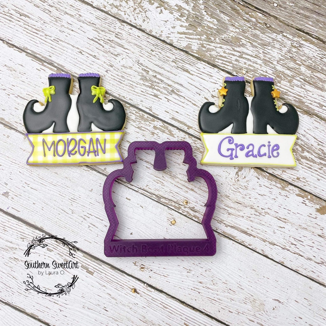Witch Boot Plaque Cookie Cutter or Fondant Cutter and Clay Cutter - Etsy