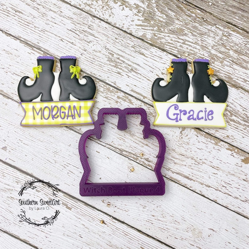 Witch Boot Plaque Cookie Cutter or Fondant Cutter and Clay Cutter - Etsy