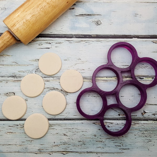 Multi 6 Circle Cookie Cutter and Fondant Cutter and Clay Cutter