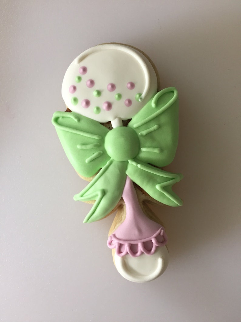 Miss Doughmestic Baby Rattle With Bow Cookie Cutter and Etsy