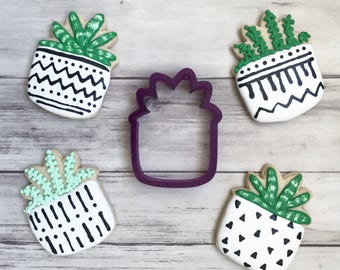 Potted Flower Potted Plant #1 Cookie Cutter and Fondant Cutter and Clay Cutter