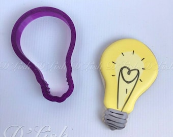 Light Bulb Cookie Cutter and Fondant Cutter and Clay Cutter