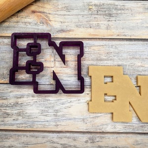 Varsity Letter E and N Cookie Cutter and Fondant Cutter and Clay Cutter