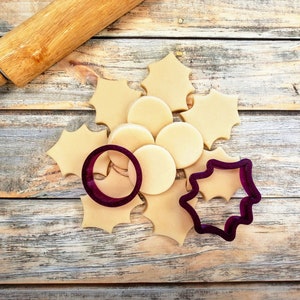 Holly Leaf Cookie Cutter and Fondant Cutter and Clay Cutter image 7