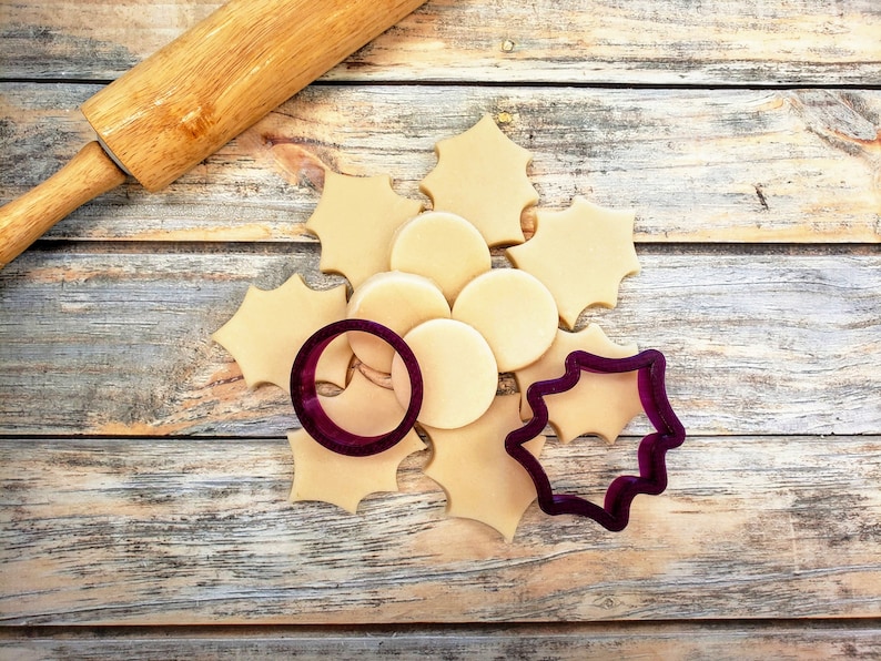 Holly Leaf Cookie Cutter and Fondant Cutter and Clay Cutter image 7