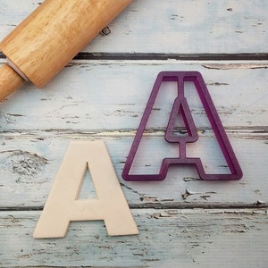 Upper Case Letter A Cookie Cutter and Fondant Cutter and Clay Cutter