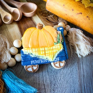 Pumpkin Wagon Cookie Cutter or Fondant Cutter and Clay Cutter