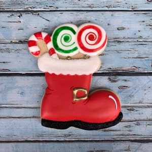 Santa Boot filled with Candy or Toys Cookie Cutter and Fondant Cutter and Clay Cutter image 5