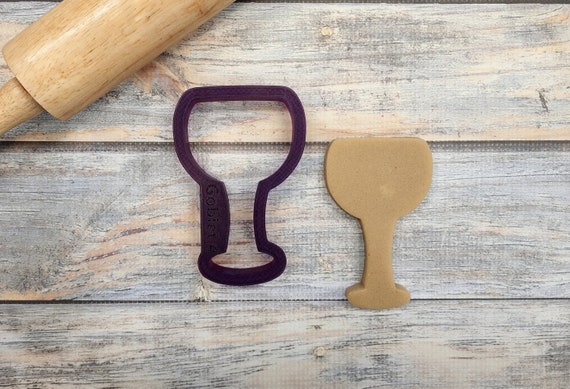 Goblet Wine Glass Shaped Cookie Cutter - Stainless Steel Baking & Craft Cutter