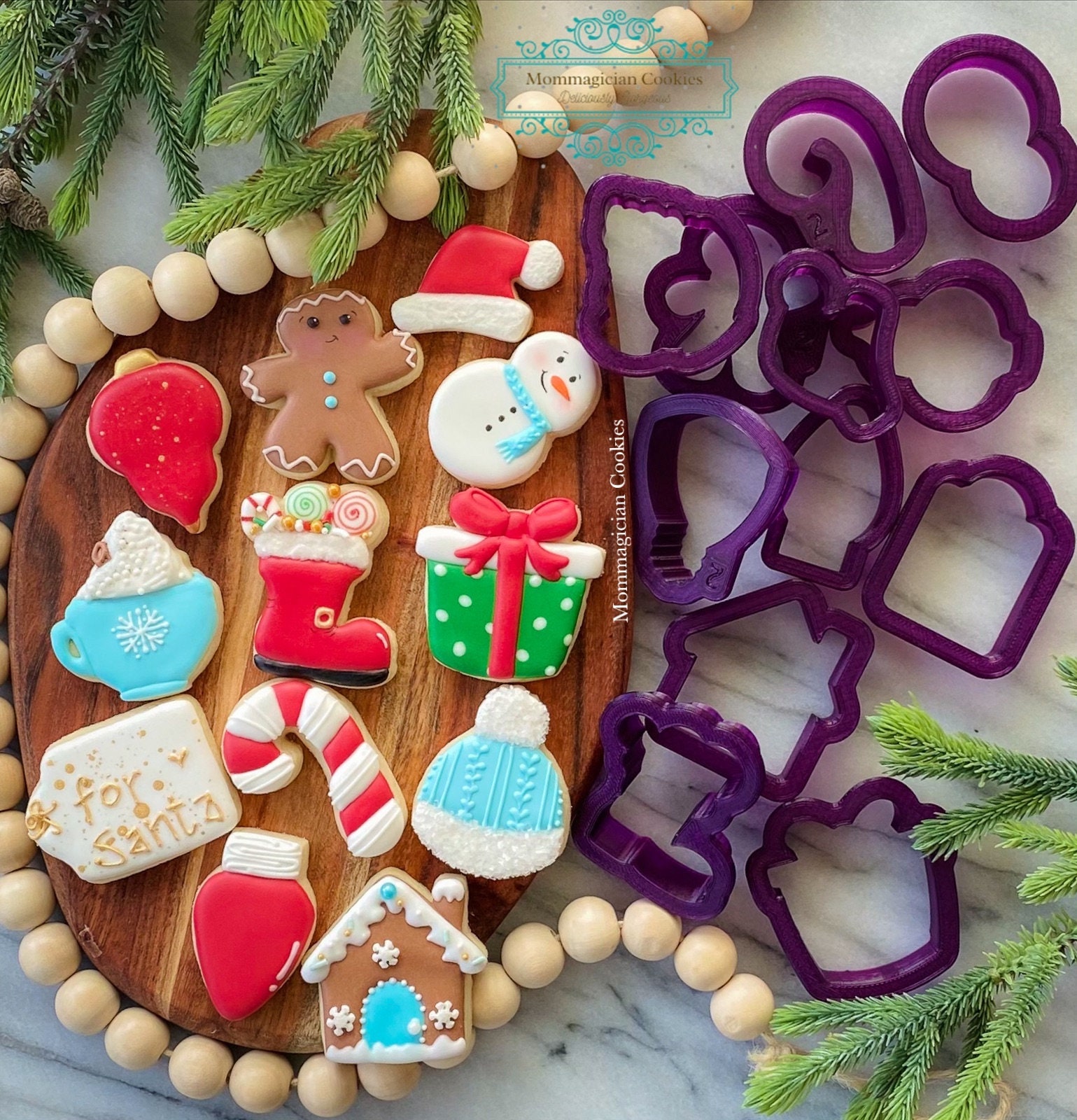 Set of 12 Advent Calendar Christmas Minis Cookie Cutter and - Etsy