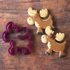 Lilaloa Moose or Christmas Moose or Reindeer Cookie Cutter or Fondant Cutter and Clay Cutter image 1