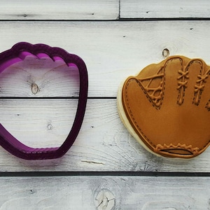 Baseball Mitt or Softball Glove Cookie Cutter and Fondant Cutter and Clay Cutter