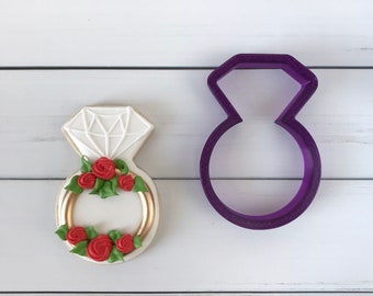 Diamond Ring Cookie Cutter and Fondant Cutter and Clay Cutter