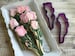 The Floured Canvas Rose Bouquet Set of 2 Cookie Cutters and Fondant Cutters and Clay Cutters 