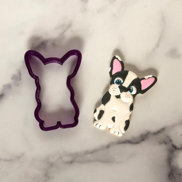Sitting French Bulldog or Bull Dog Cookie Cutter or Fondant Cutter and Clay Cutter