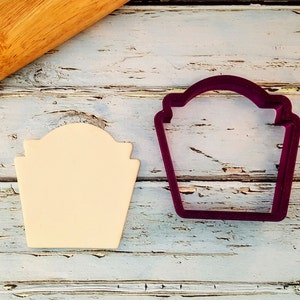 Art Deco #3 Plaque Cookie Cutter and Fondant Cutter and Clay Cutter