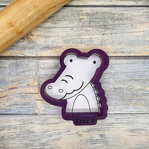 Crocodile Face and Shoulders Cookie Cutter and Fondant Cutter and Clay Cutter