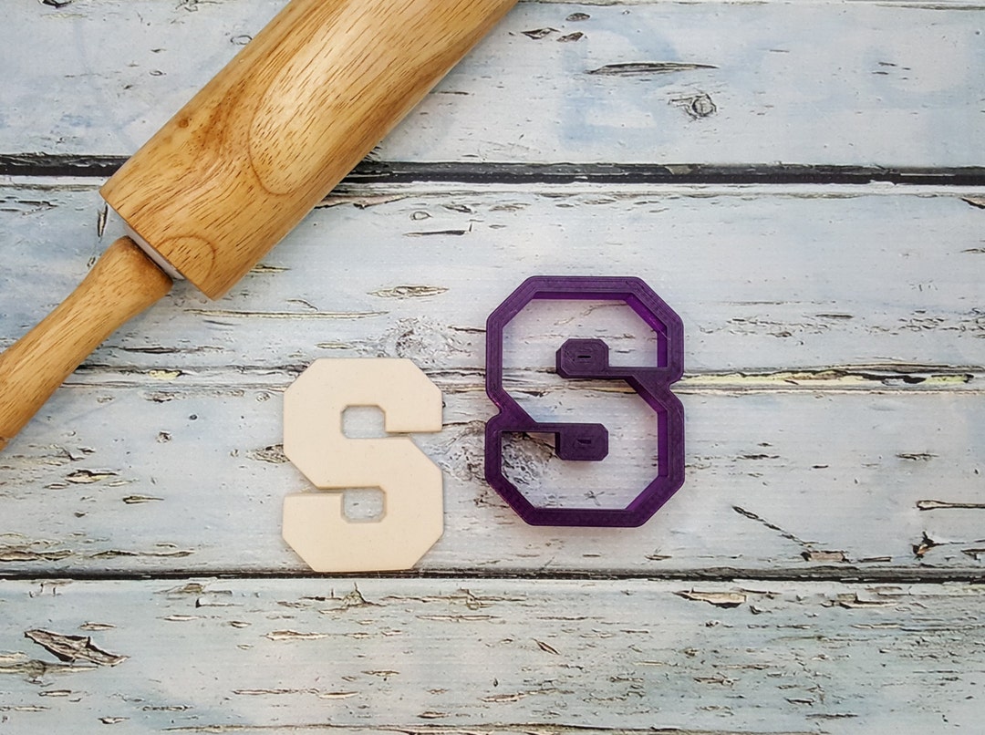 Varsity Letter S Cookie Cutter and Fondant Cutter and Clay Etsy