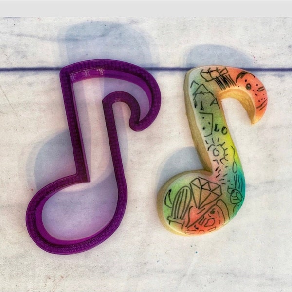 Music Note Cookie Cutter and Fondant Cutter and Clay Cutter