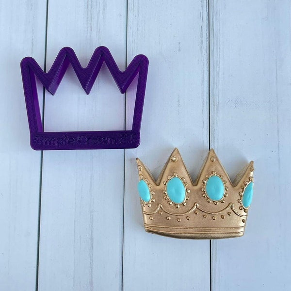 Simple Crown Cookie Cutter or Fondant Cutter and Clay Cutter