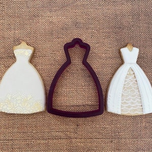 Wedding Dress 4 Bridesmaid Quinceanera Prom Formal Cookie Cutter or Fondant Cutter and Clay Cutter image 4