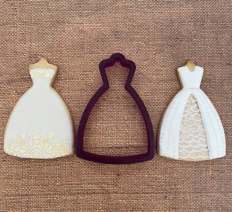 Wedding Dress 4 Bridesmaid Quinceanera Prom Formal Cookie Cutter or Fondant Cutter and Clay Cutter image 4