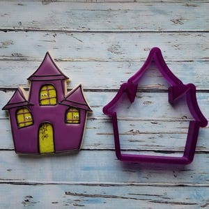 Haunted House or Creepy House Cookie Cutter or Fondant Cutter and Clay Cutter