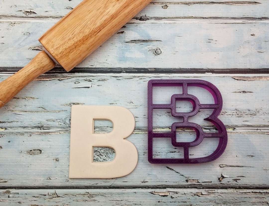 Upper Case Letter B Cookie Cutter and Fondant Cutter and Clay Cutter Etsy