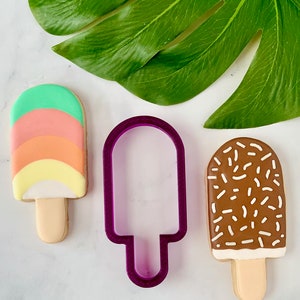 Popsicle with Stick Cookie Cutter and Fondant Cutter and Clay Cutter