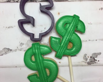 Dollar Sign or Money Cookie Cutter and Fondant Cutter and Clay Cutter