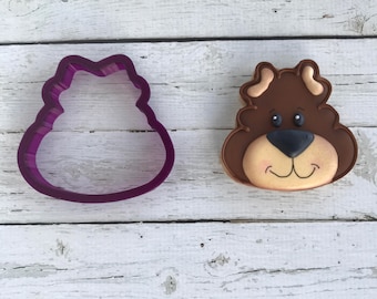 Sweet Sugarbelle Bear Face or Bear Head Cookie Cutter and Fondant Cutter and Clay Cutter