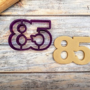 85 Eighty Five Eighty fifth Cookie Cutter and Fondant Cutter and Clay Cutter