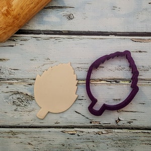 Fall Autumn Birch Leaf Cookie Cutter and Fondant Cutter and Clay Cutter