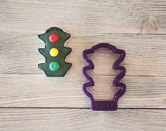 Traffic Light or Stop Light Cookie Cutter and Fondant Cutter and Clay Cutter