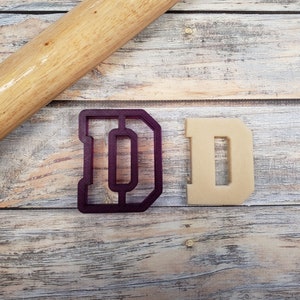 Varsity Letter D Cookie Cutter and Fondant Cutter and Clay Cutter
