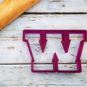 Varsity Letter W Cookie Cutter and Fondant Cutter and Clay Cutter
