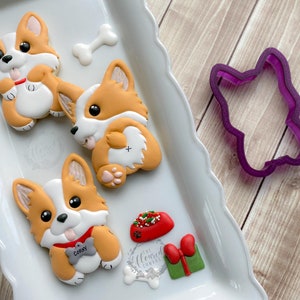 Corgi #2 or Front Facing Dog Cookie Cutter or Fondant Cutter and Clay Cutter