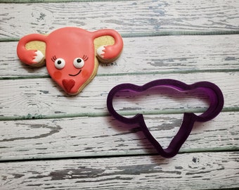 Uterus Cookie Cutter and Fondant Cutter and Clay Cutter