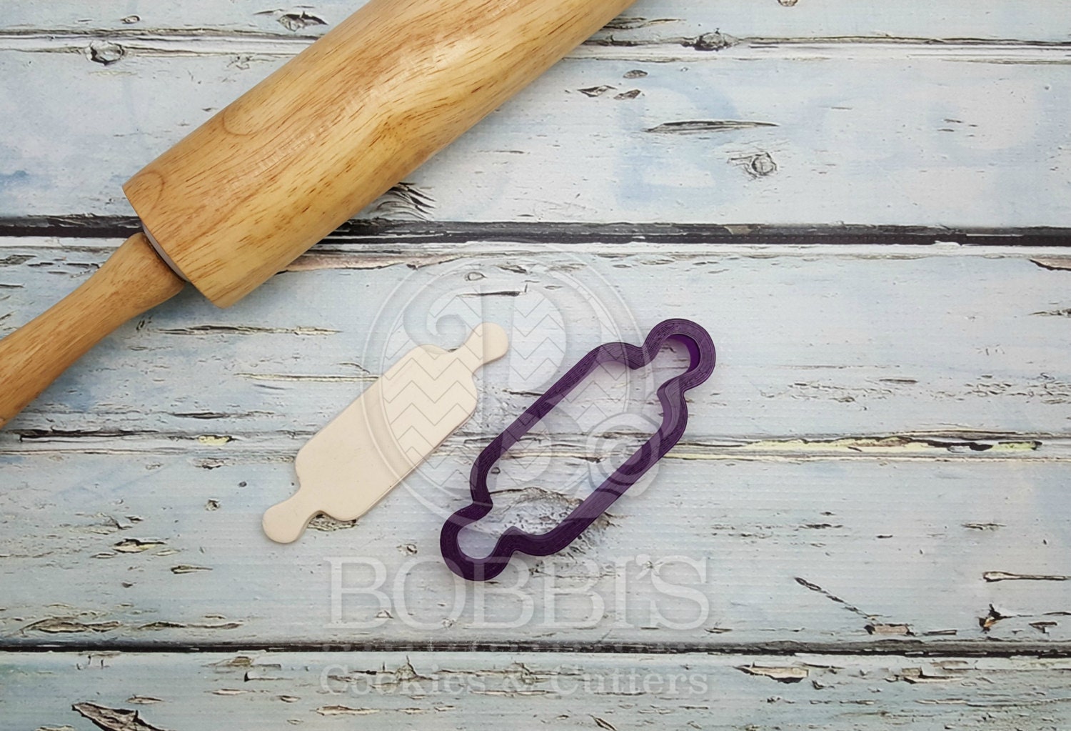 Rolling Pin / Roller Pin Small 19.5cm X 2cm Clear Acrylic Polymer